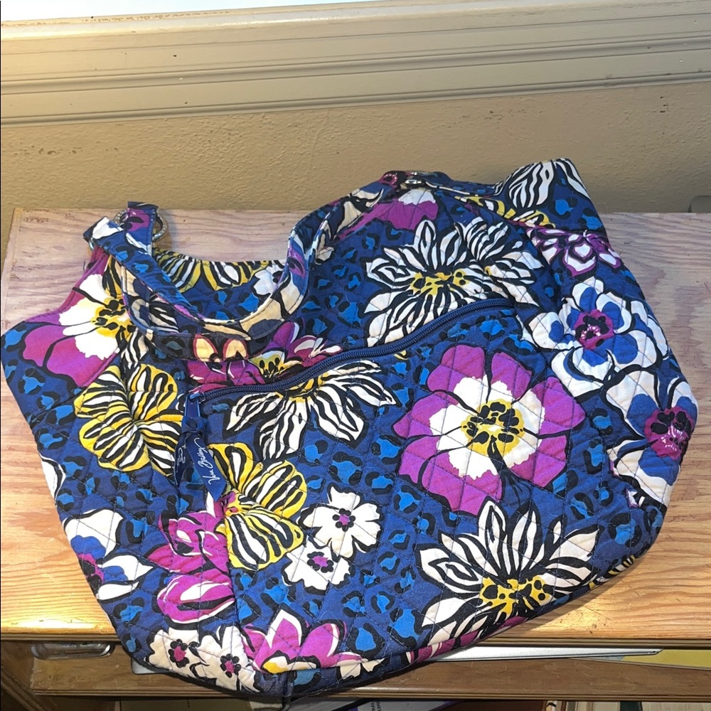 Vera Bradley‎ Blue and Pink Tropical Floral Shoulder Bag